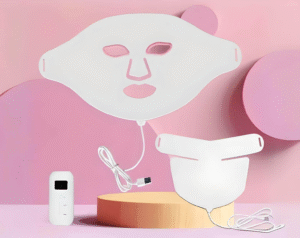 Light Therapy Facial-X7 LED mask with adjustable straps and USB power, featured in TikTok Viral Beauty Products 2025 blog for red light skincare and anti-aging