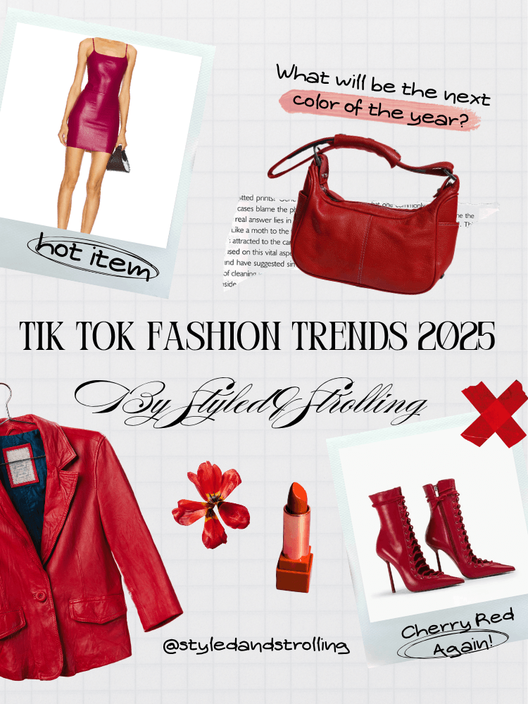 TikTok-Fashion-Trends-2025-–-Cherry-red-mini-dress-leather-jacket-handbag-lipstick-and-heels-styled-for-viral-streetwear-looks-by-Styled-and-Strolling-fashion-blog.
