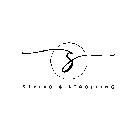 styled and strolling logo black on white